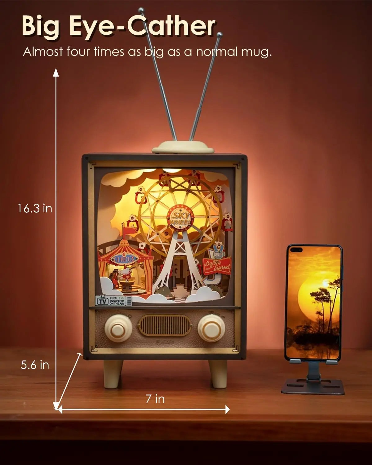🎡 Robotime Rolife Sunset Carnival Music Box