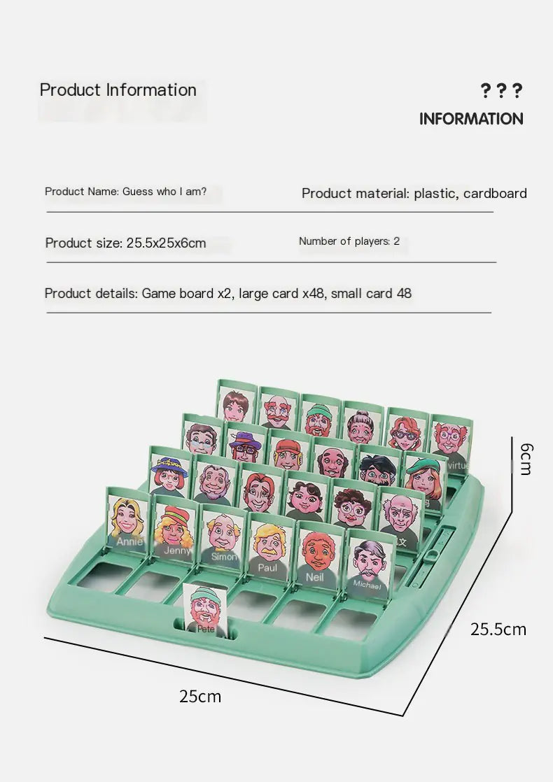 🎉 Guess Who I Am – The Ultimate Family Logic & Guessing Game!