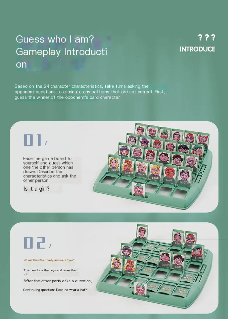 🎉 Guess Who I Am – The Ultimate Family Logic & Guessing Game!