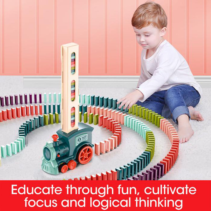 🚂 Domino Train – Automatic Domino-Laying Toy for Kids!
