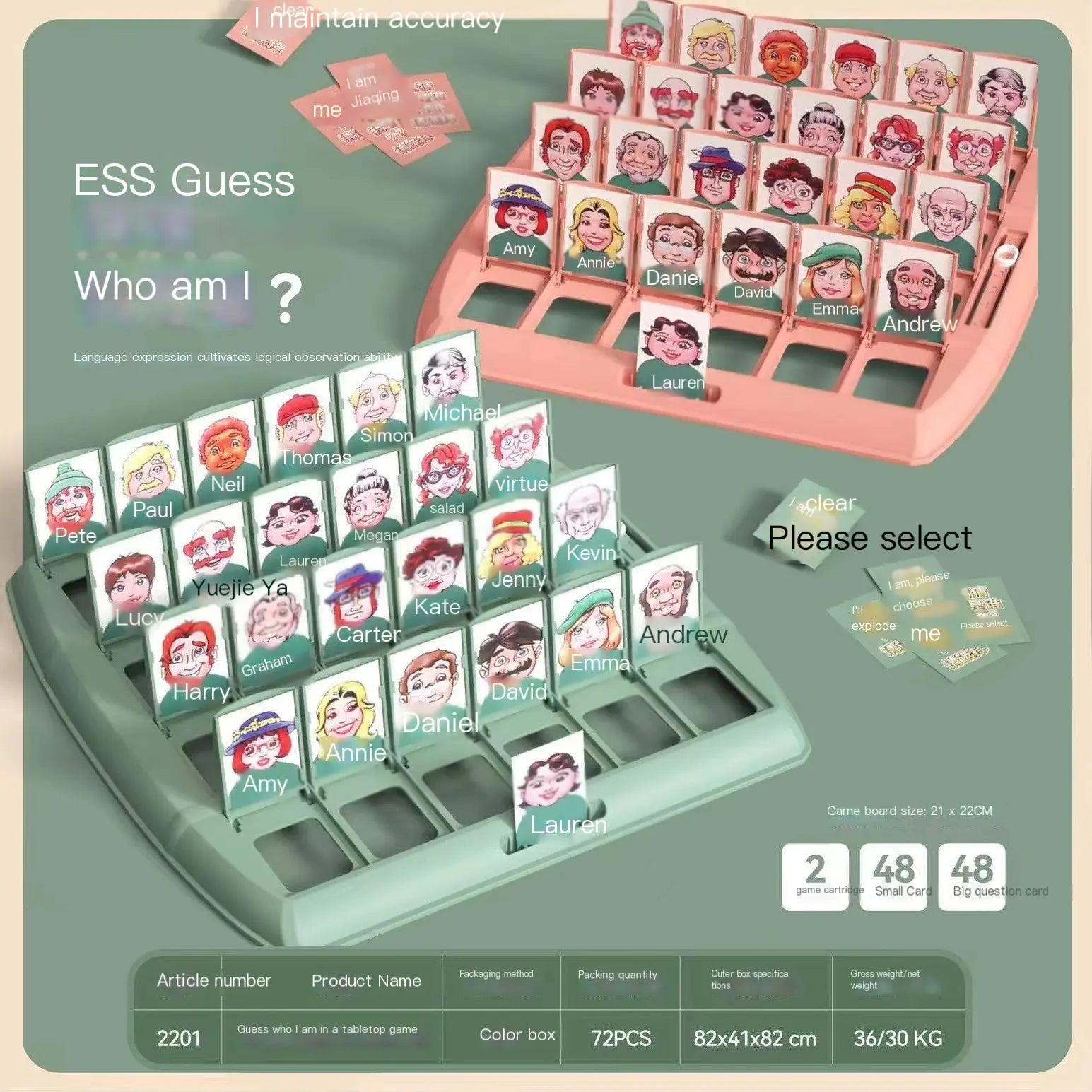 🎉 Guess Who I Am – The Ultimate Family Logic & Guessing Game!